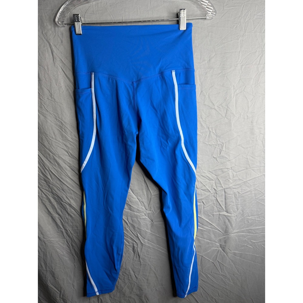 Members Mark Everyday Fashion Legging Blue Limeade Piping M LBSS1252